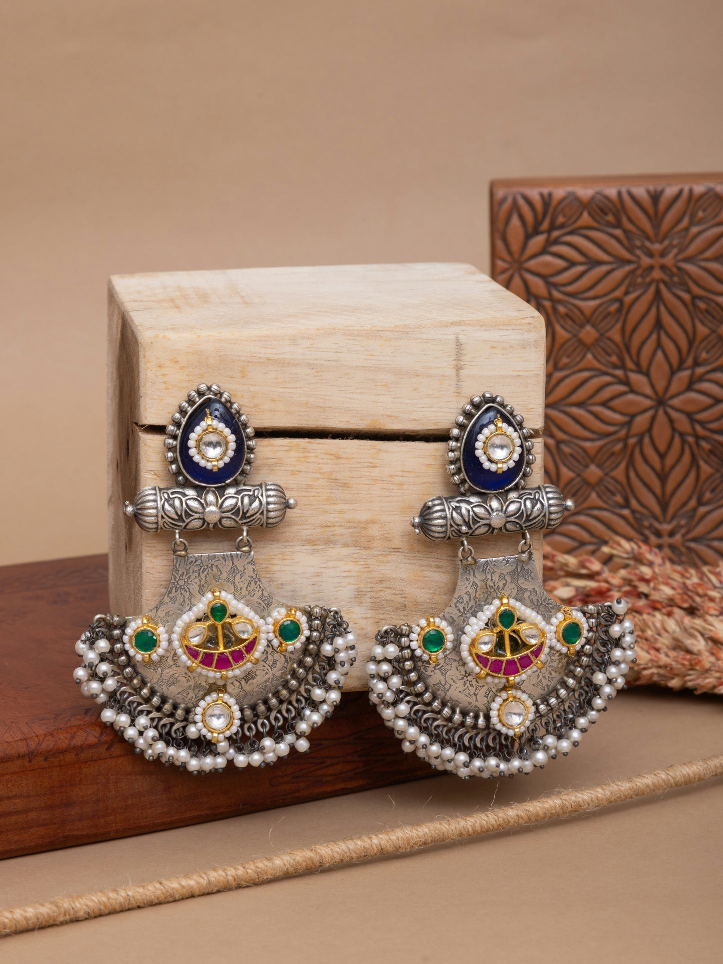 Amaira fusion kundan chandbali