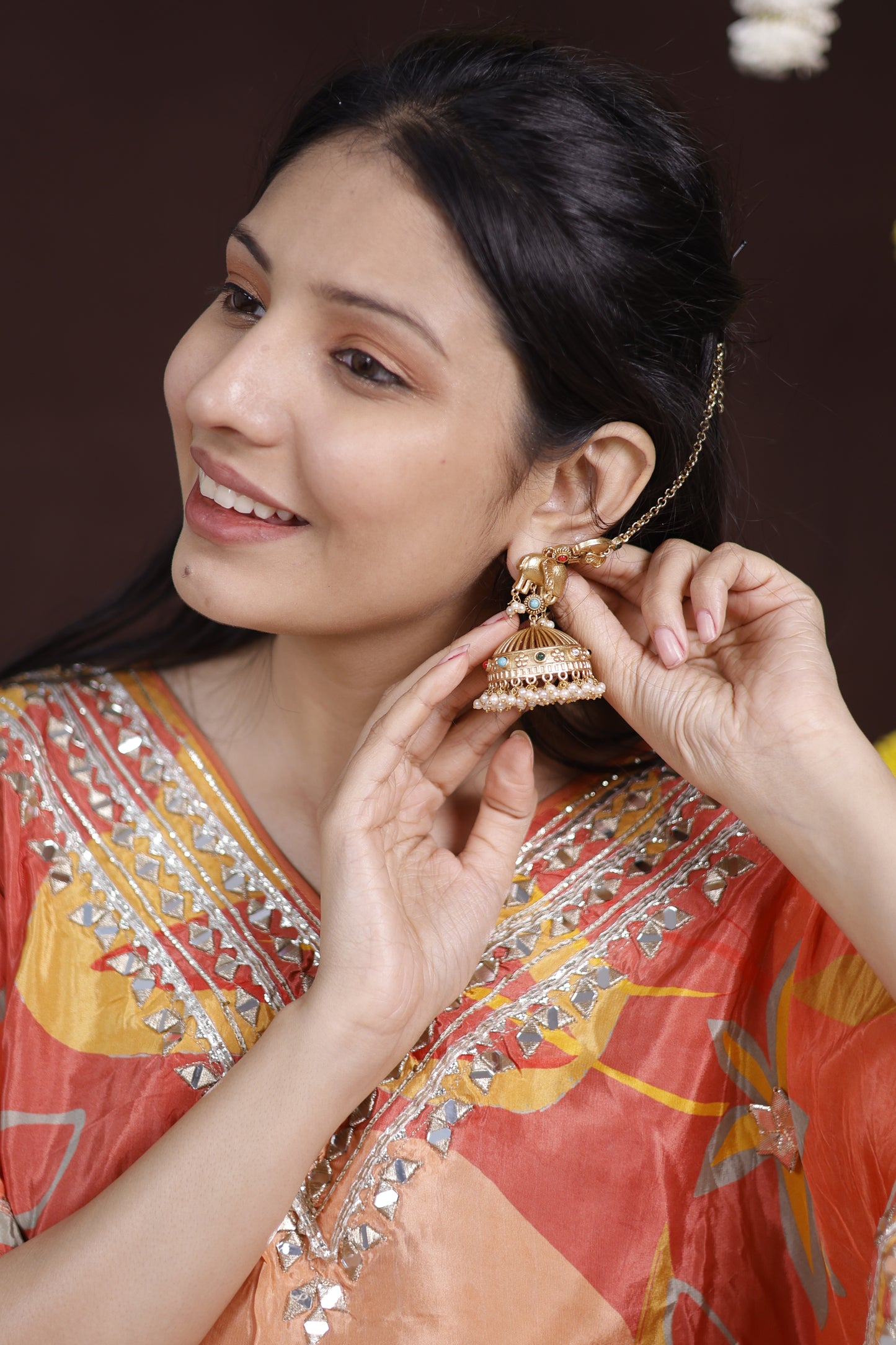 Veeral gold jhumka