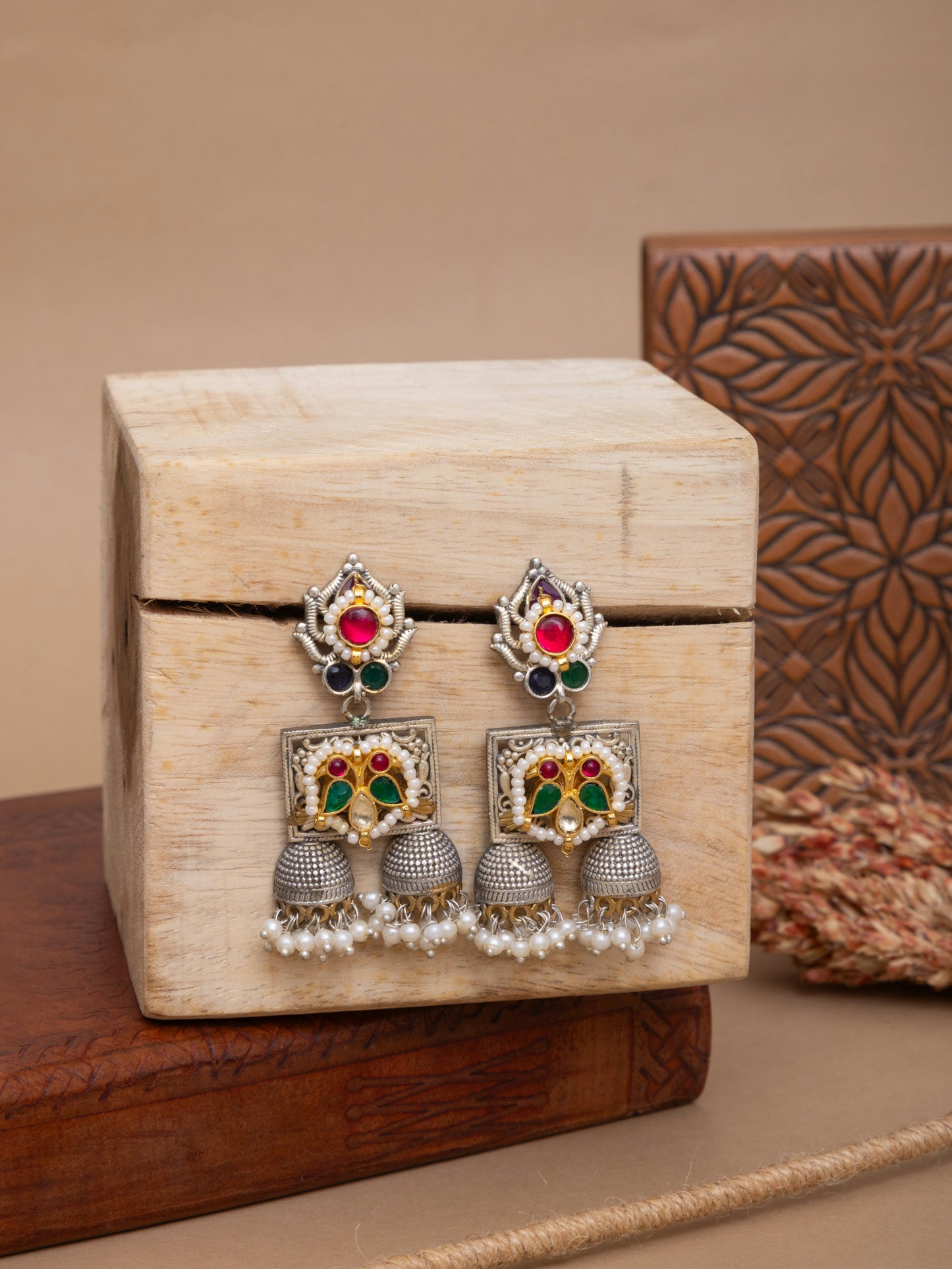 Suhana fusion kundan earrings