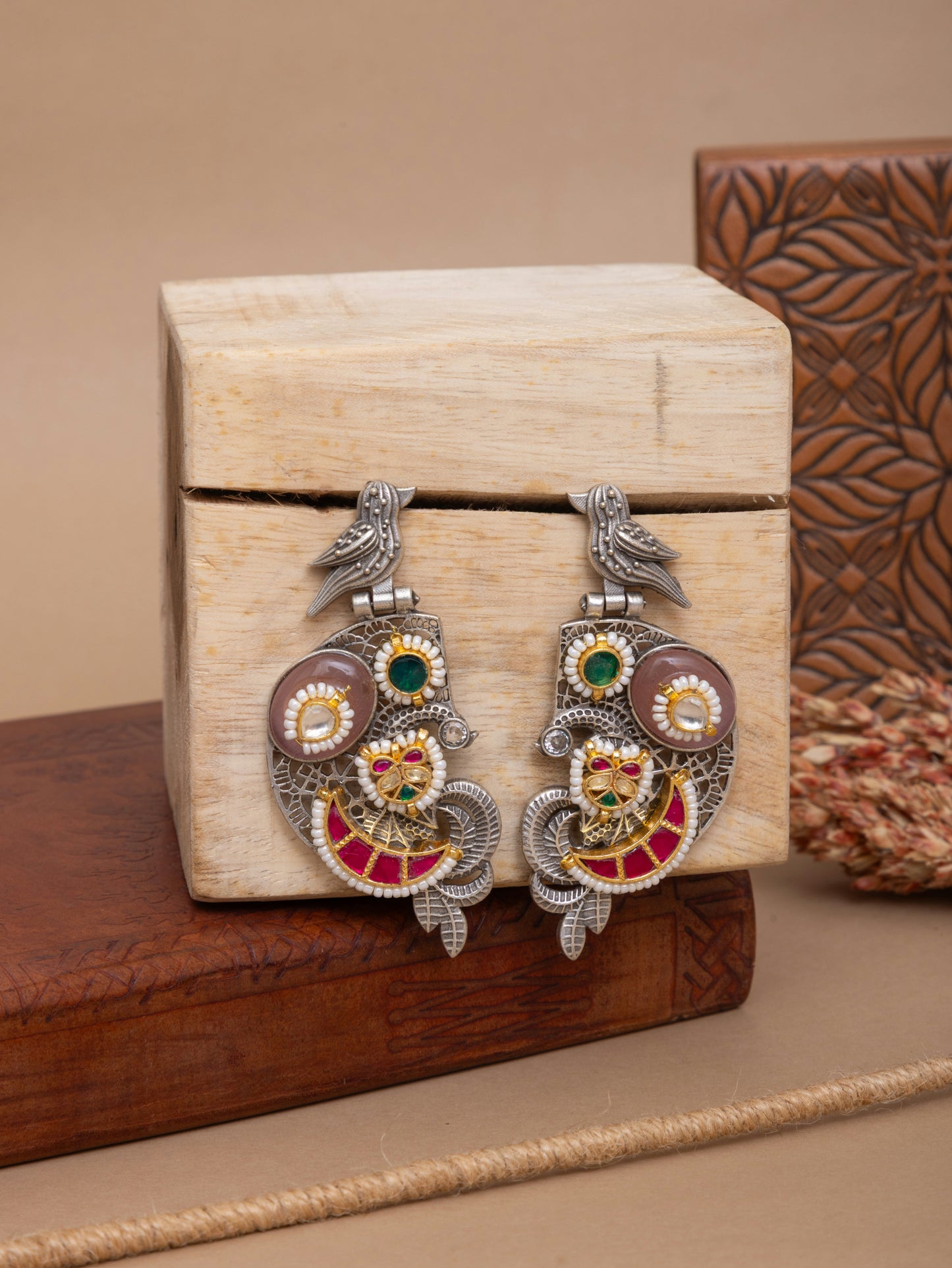 Vaidehi fusion kundan earrings