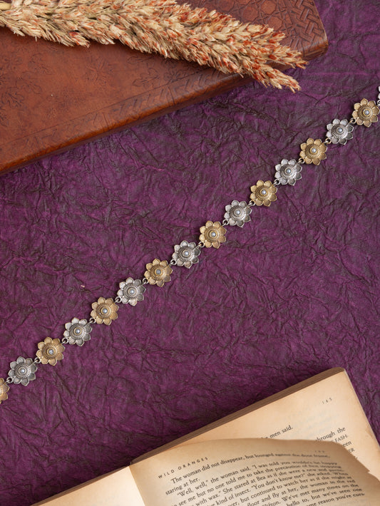 Dual tone flower kamarbandh