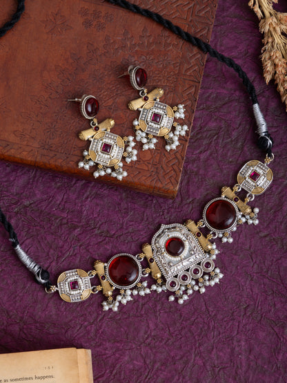 Deepawali Fusion choker