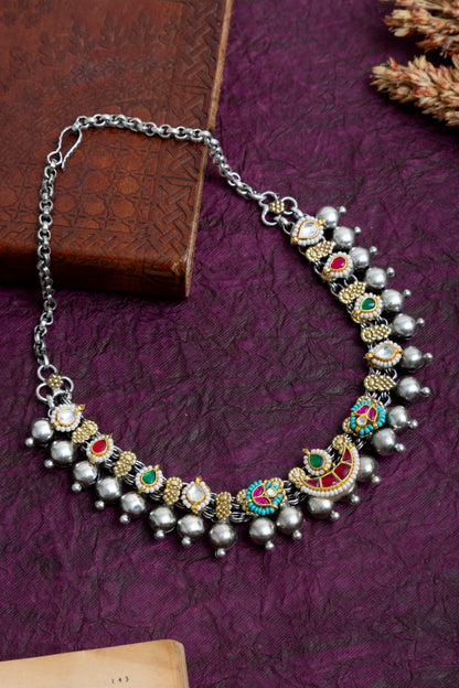 Kolhapuri pachi kundan choker