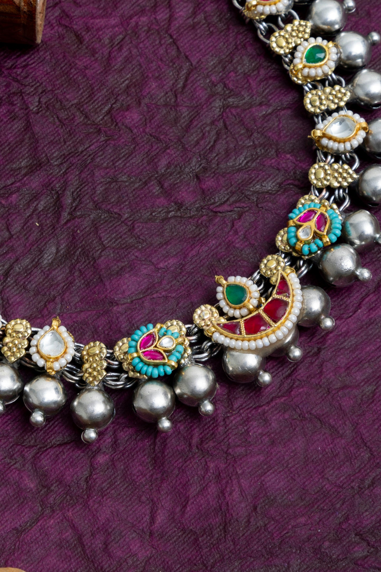 Kolhapuri pachi kundan choker