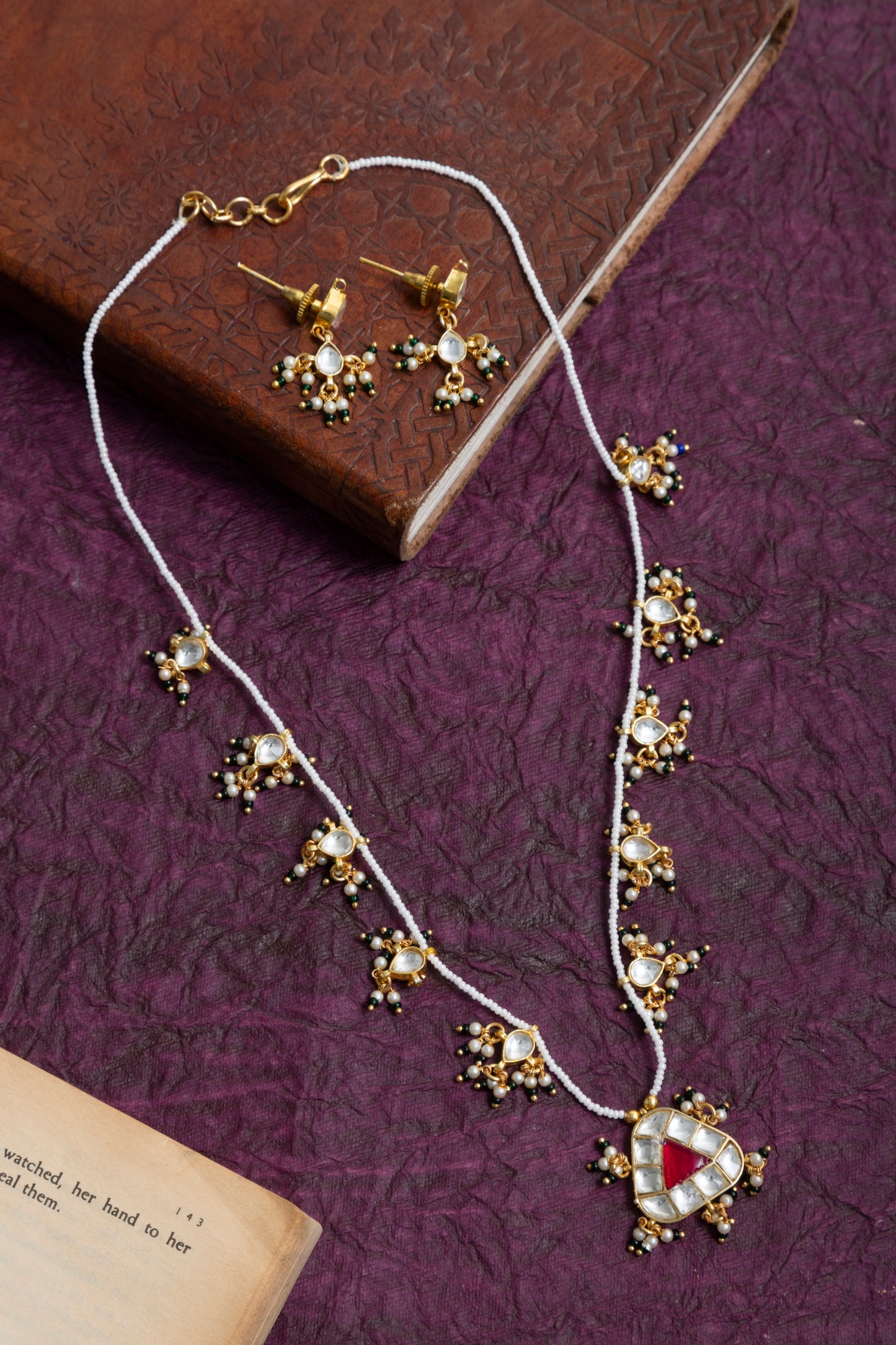 Lavanya pachi kundan pearl necklace
