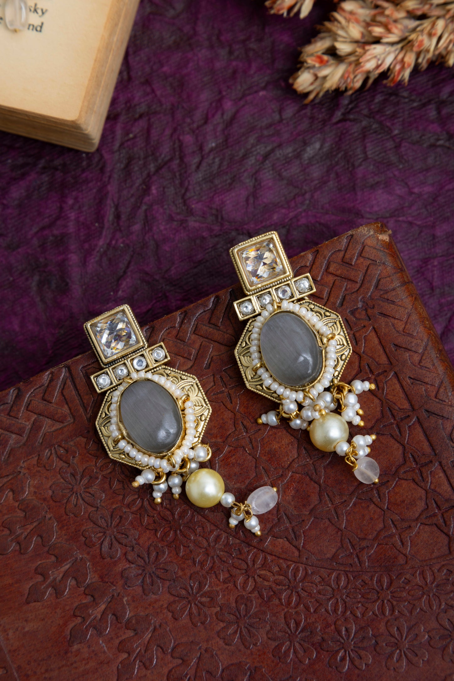 Rajat jadau golden choker