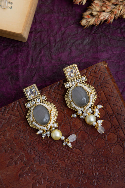 Rajat jadau golden choker