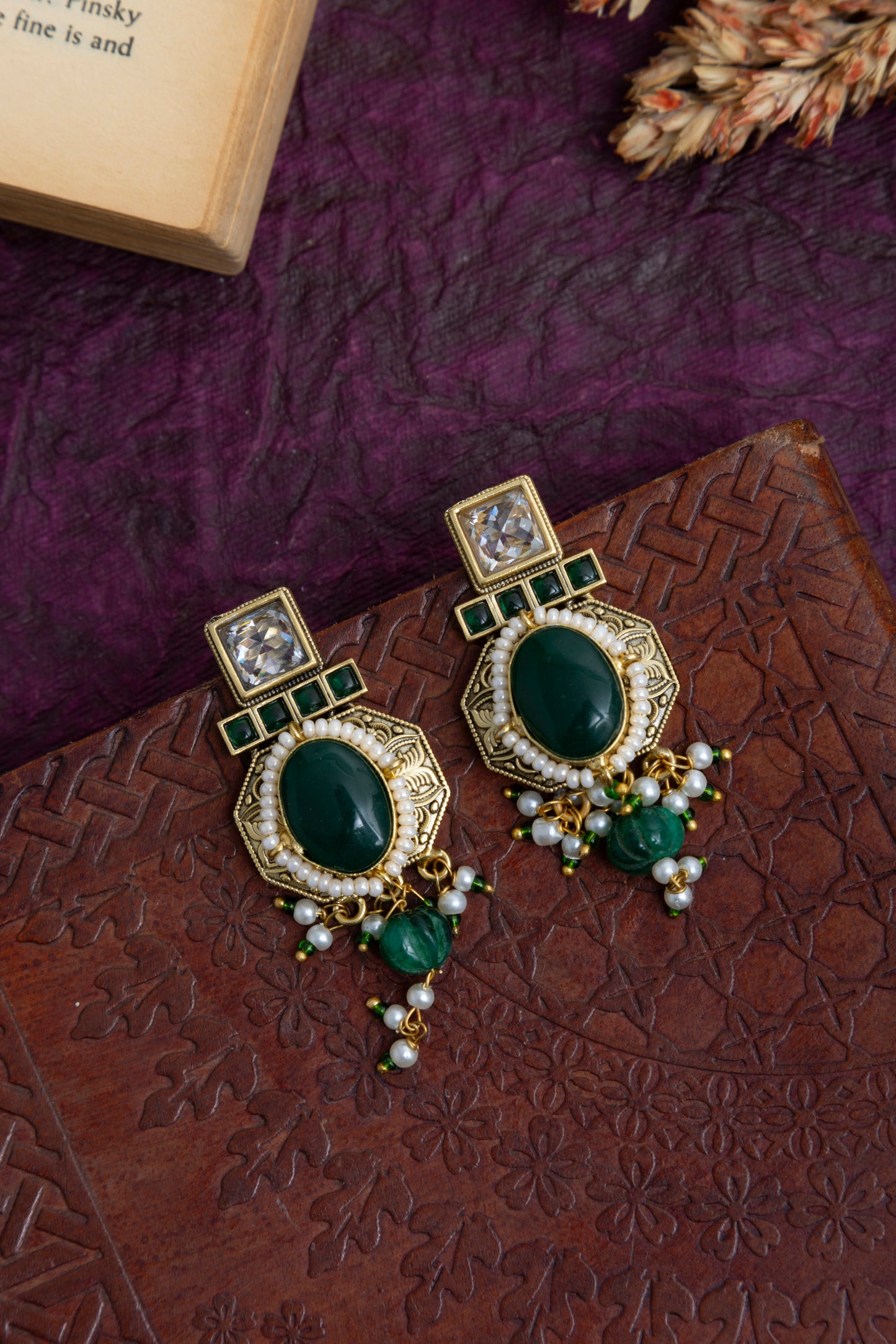 Rajat jadau golden choker