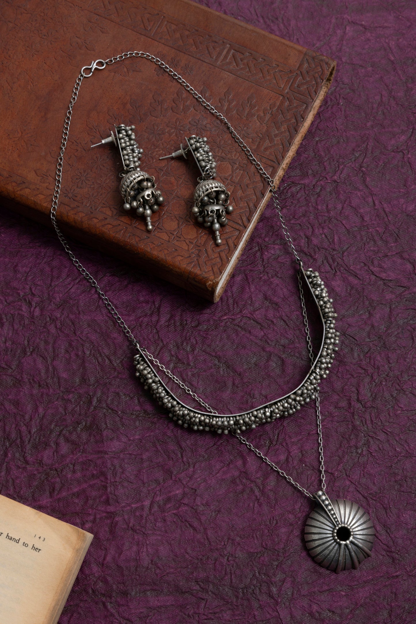 Suha Antique necklace with jhumki