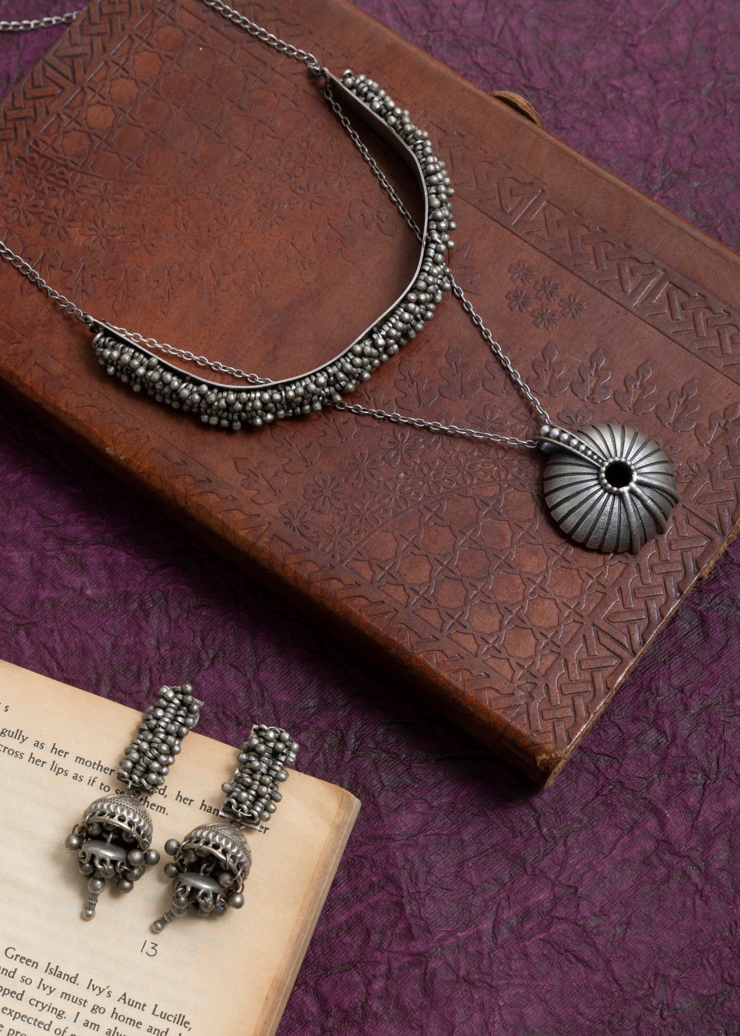 Suha Antique necklace with jhumki