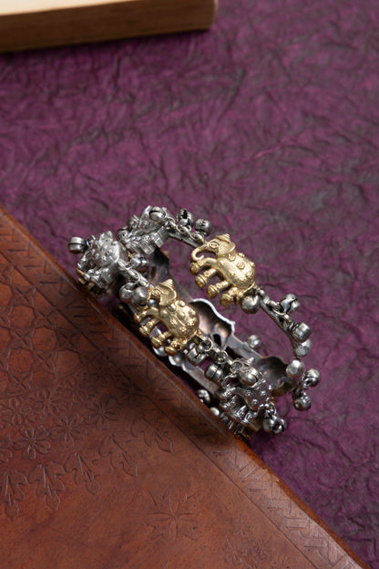 Elephant bangles adjustable pair