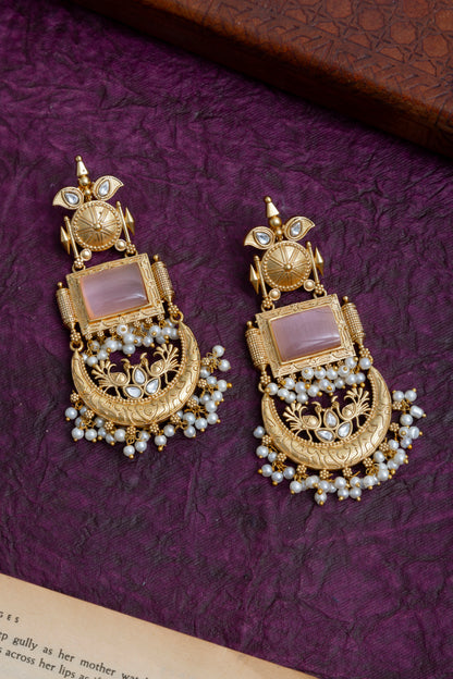 Nazia gold earrings