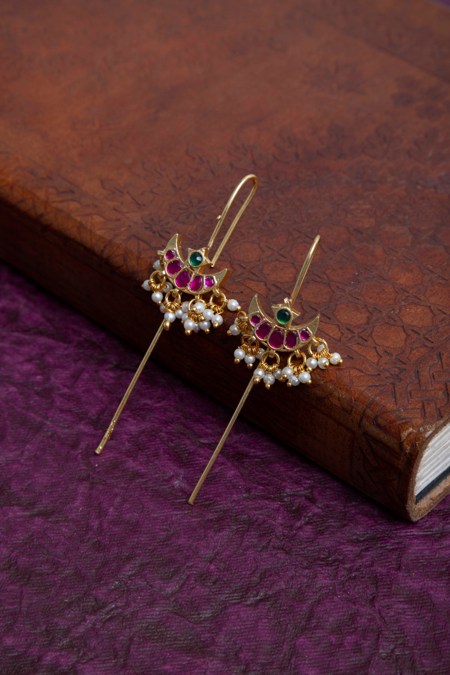 Babita kundan Needle earcuffs