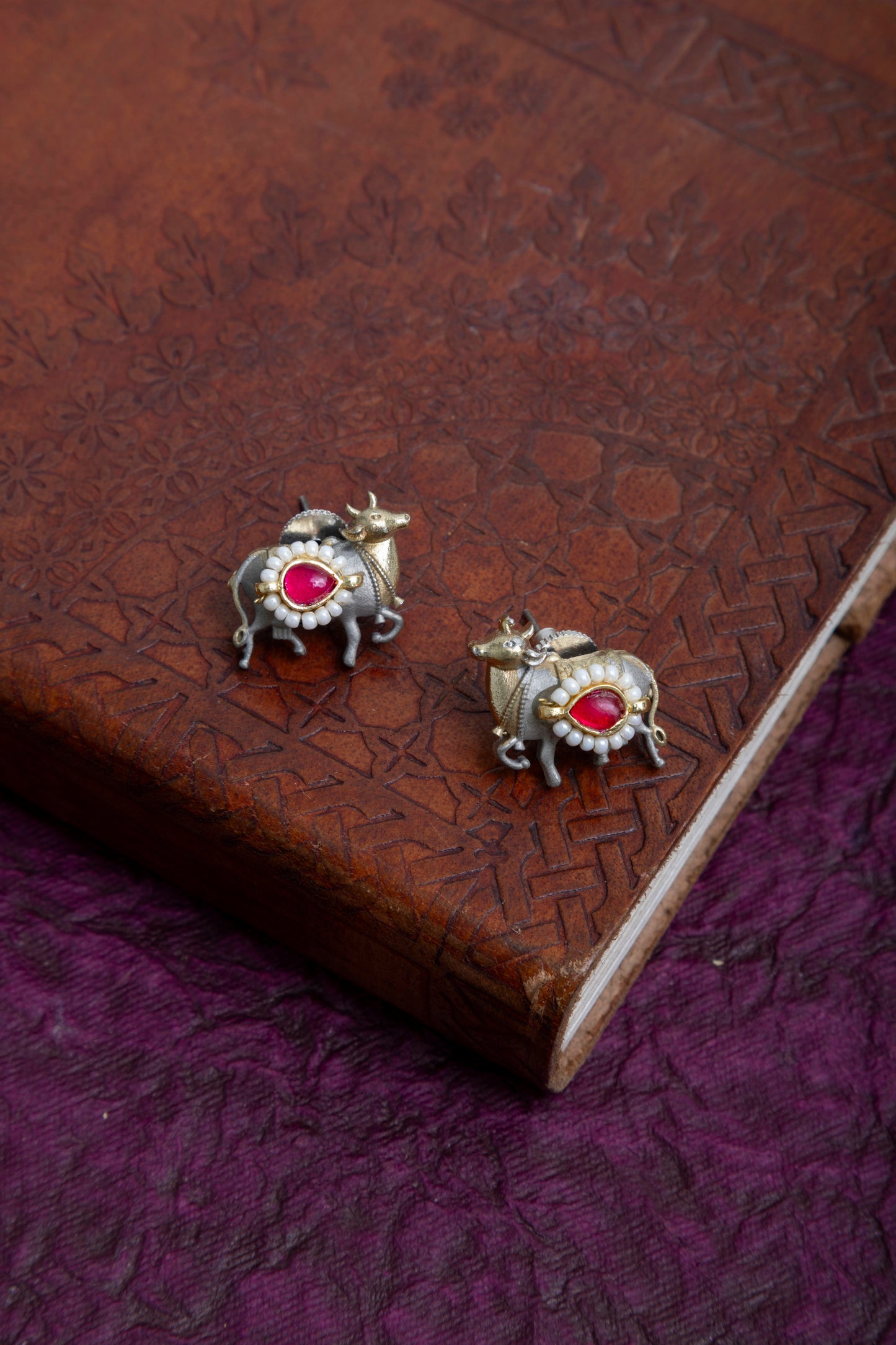 Pachi kundan nandi necklace