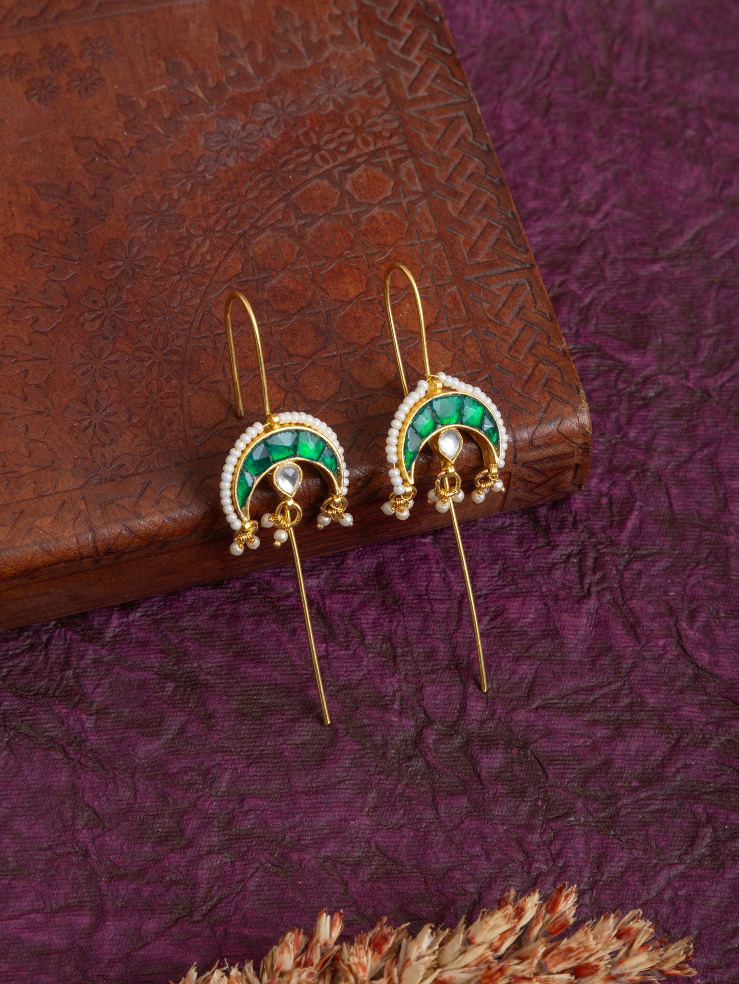 Ananya needle kundan earcuffs