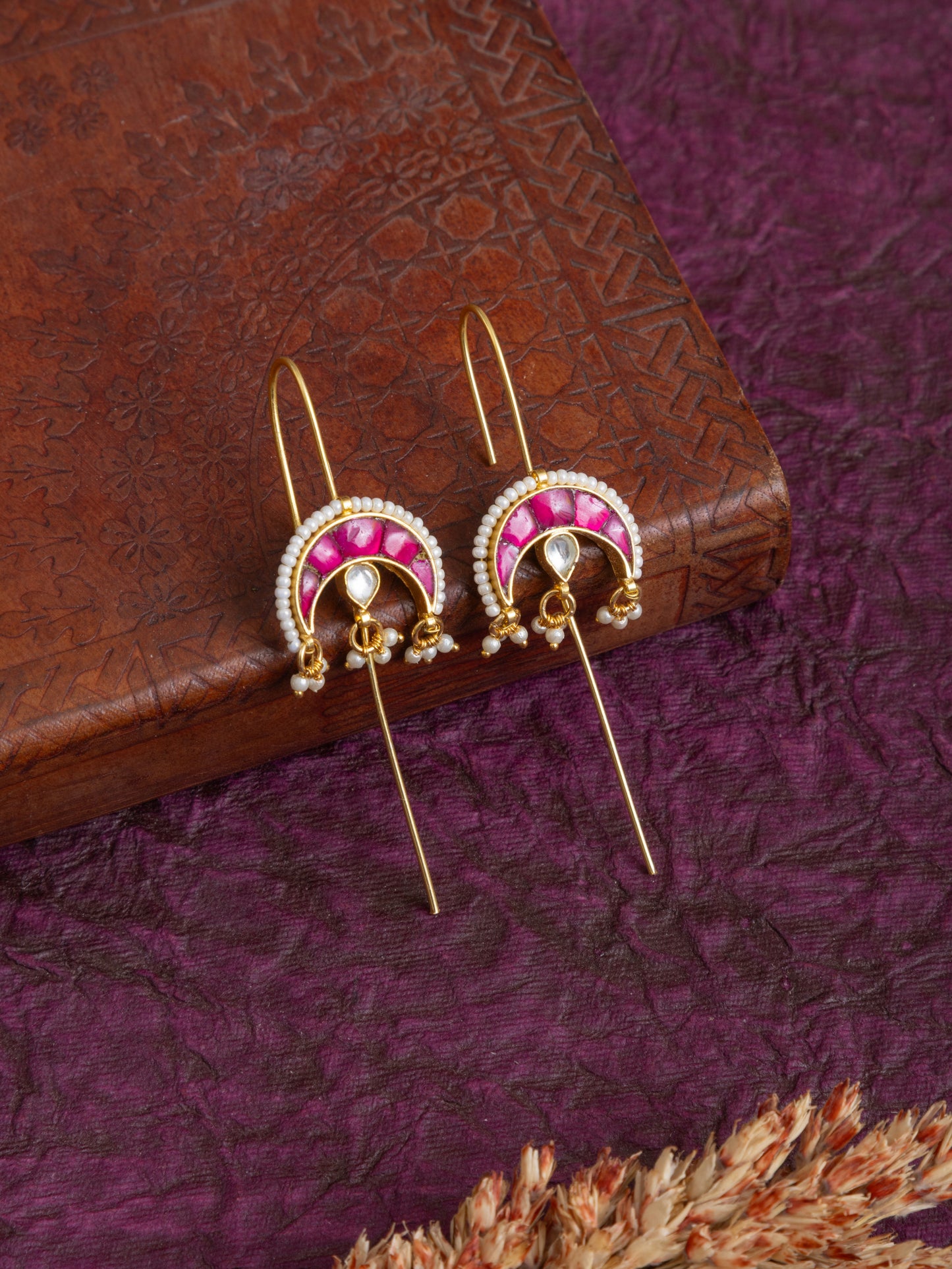 Ananya needle kundan earcuffs