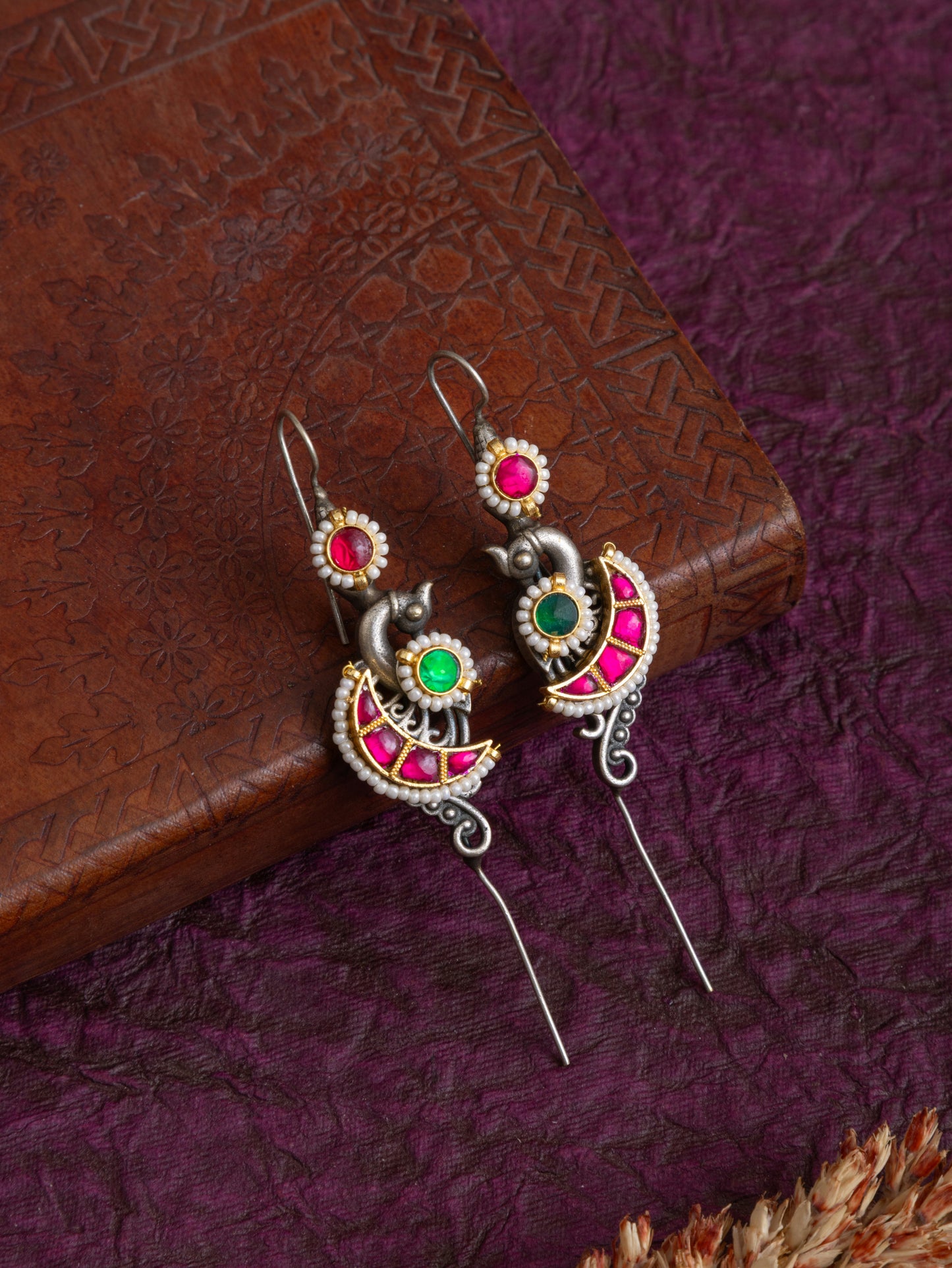 Tavishi needle kundan earcuffs