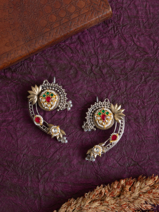 Shree pachi kundan earcuffs