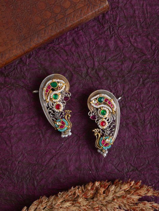 Nazakat kundan earcuffs