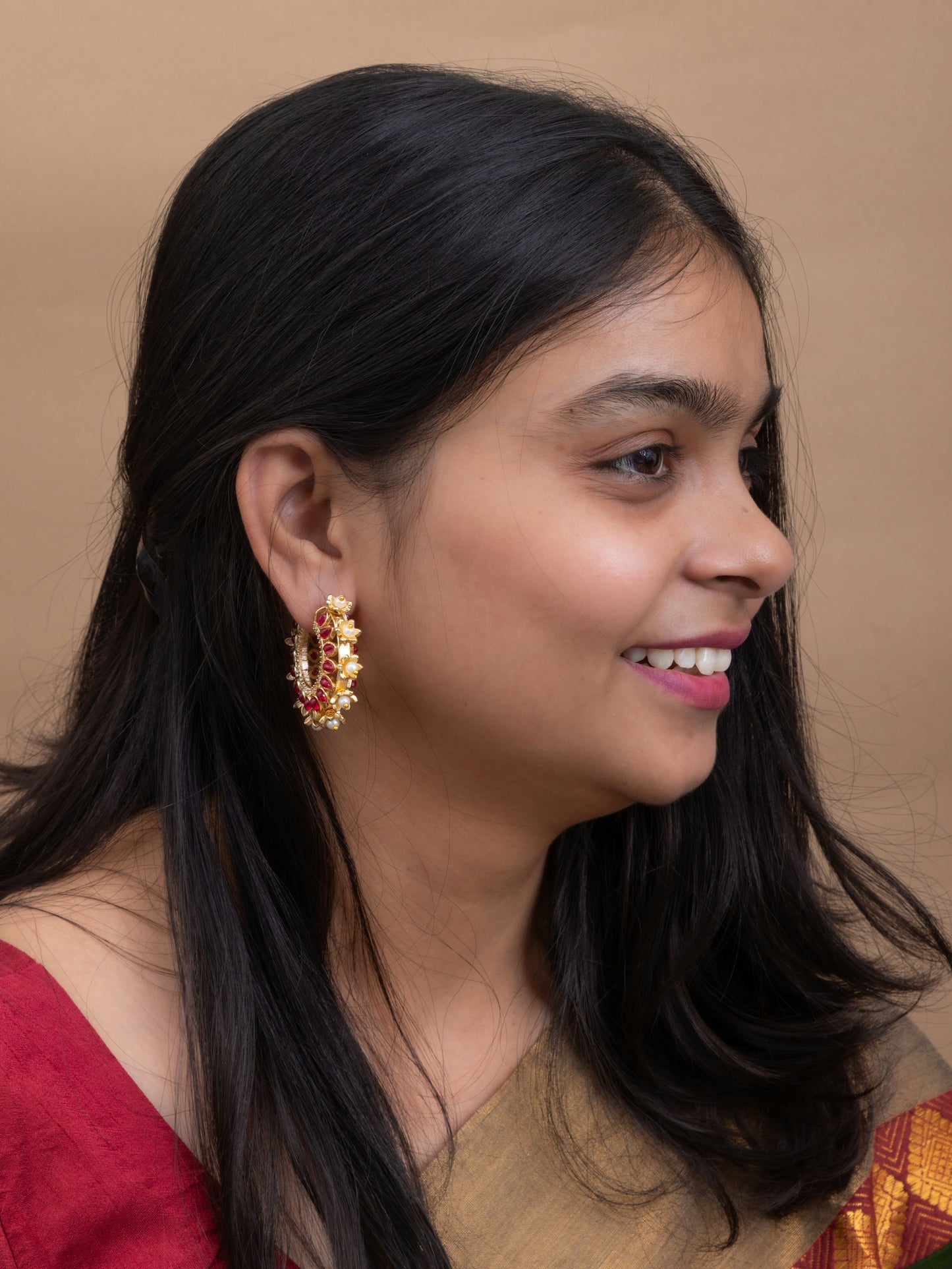 Raksha Golden Hoops