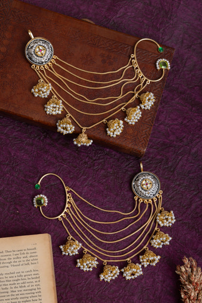 Kyna gold earcuff with hair extension