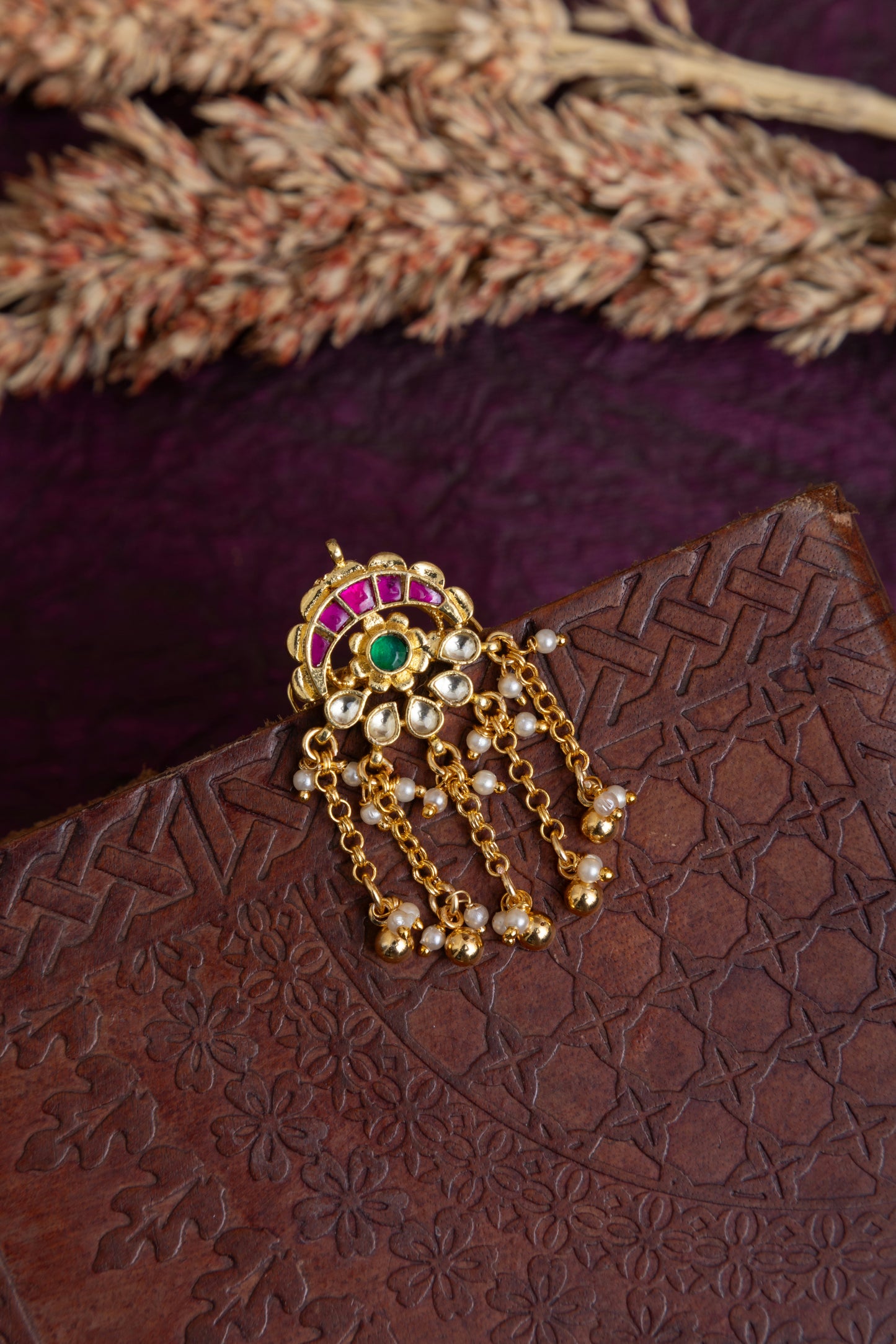 Pachi Kundan Jadau Ring