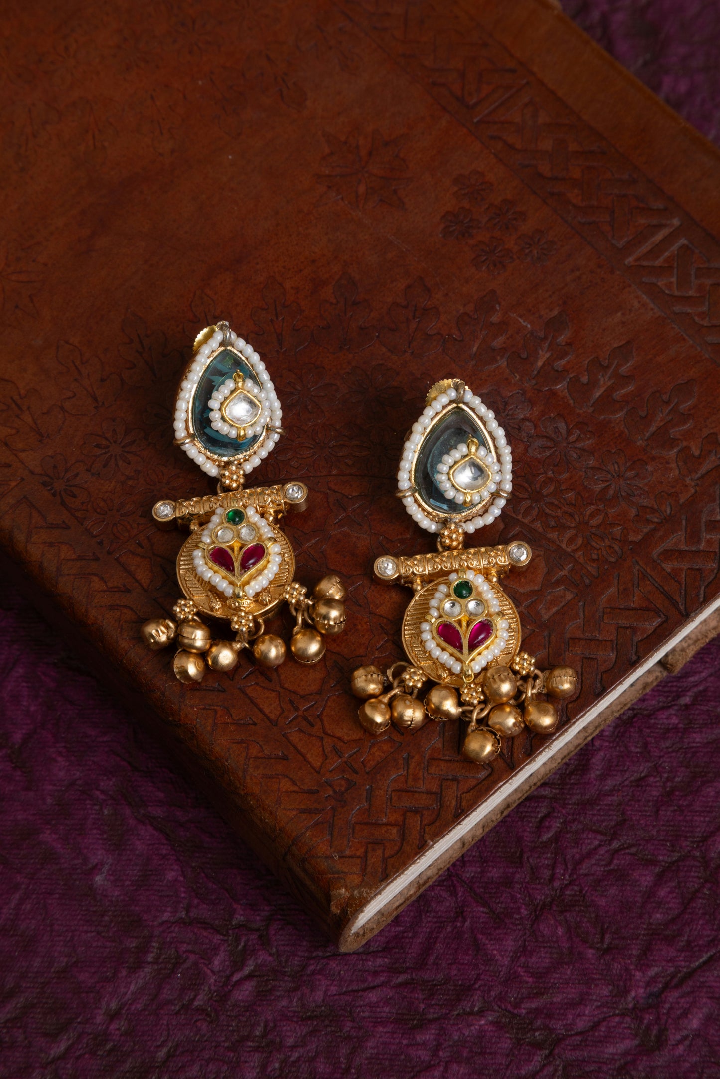 Falak pachi kundan gold necklace