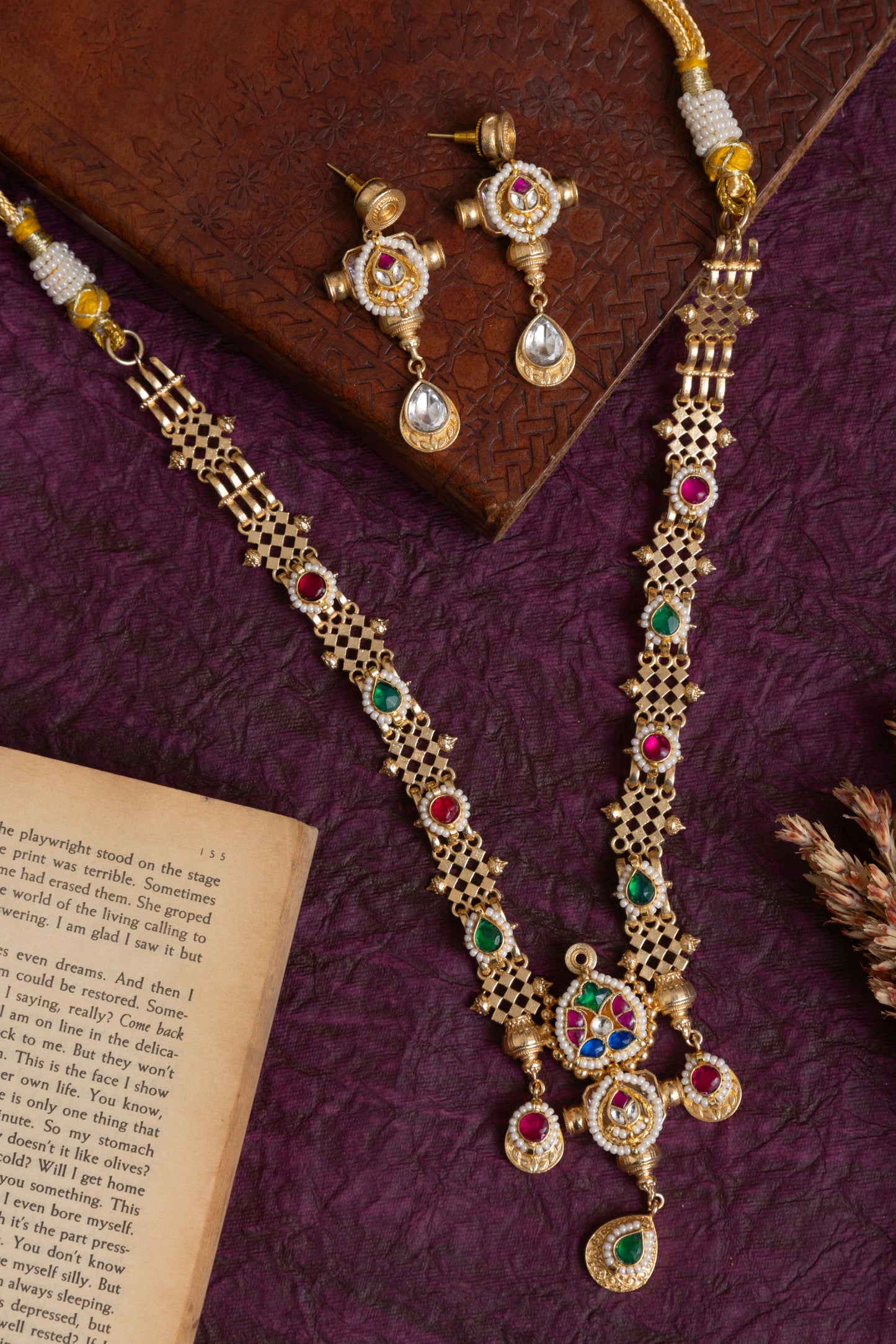 Manprit pachi kundan gold necklace