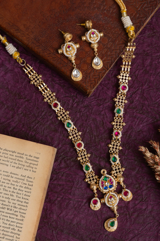 Manprit pachi kundan gold necklace