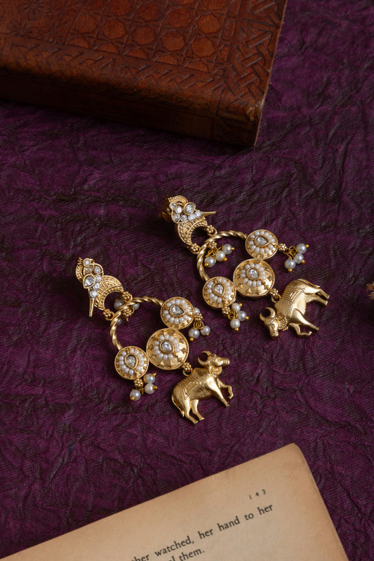 Bijal nandi gold earrings