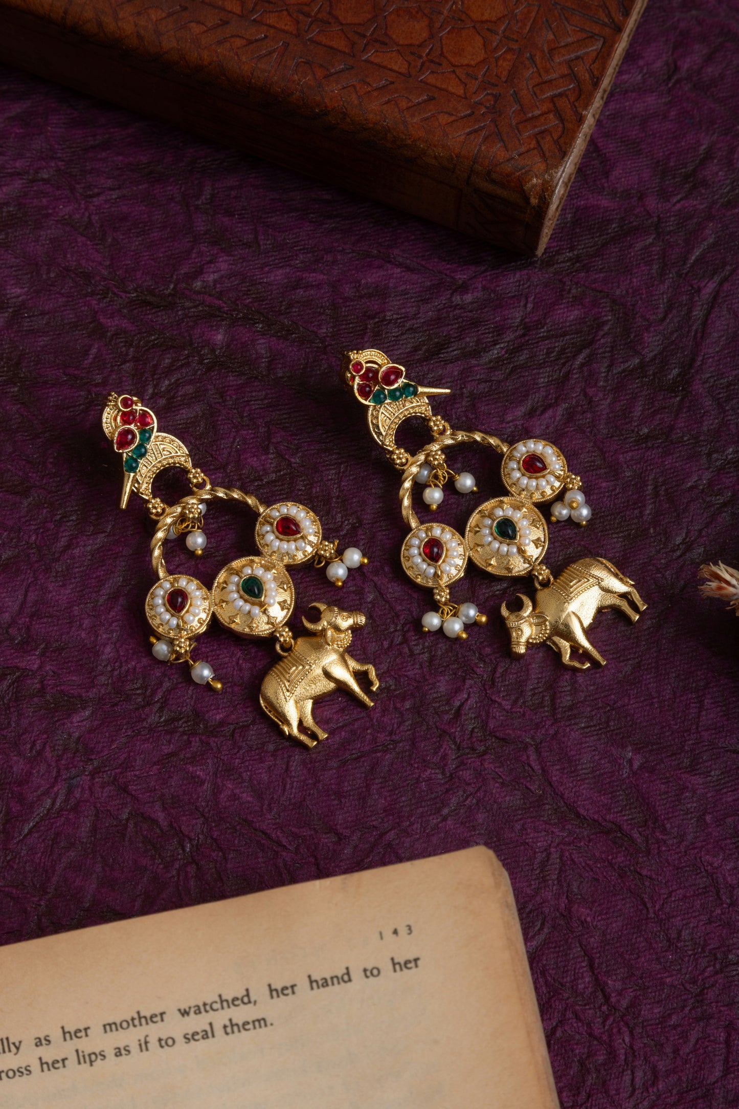 Bijal nandi gold earrings