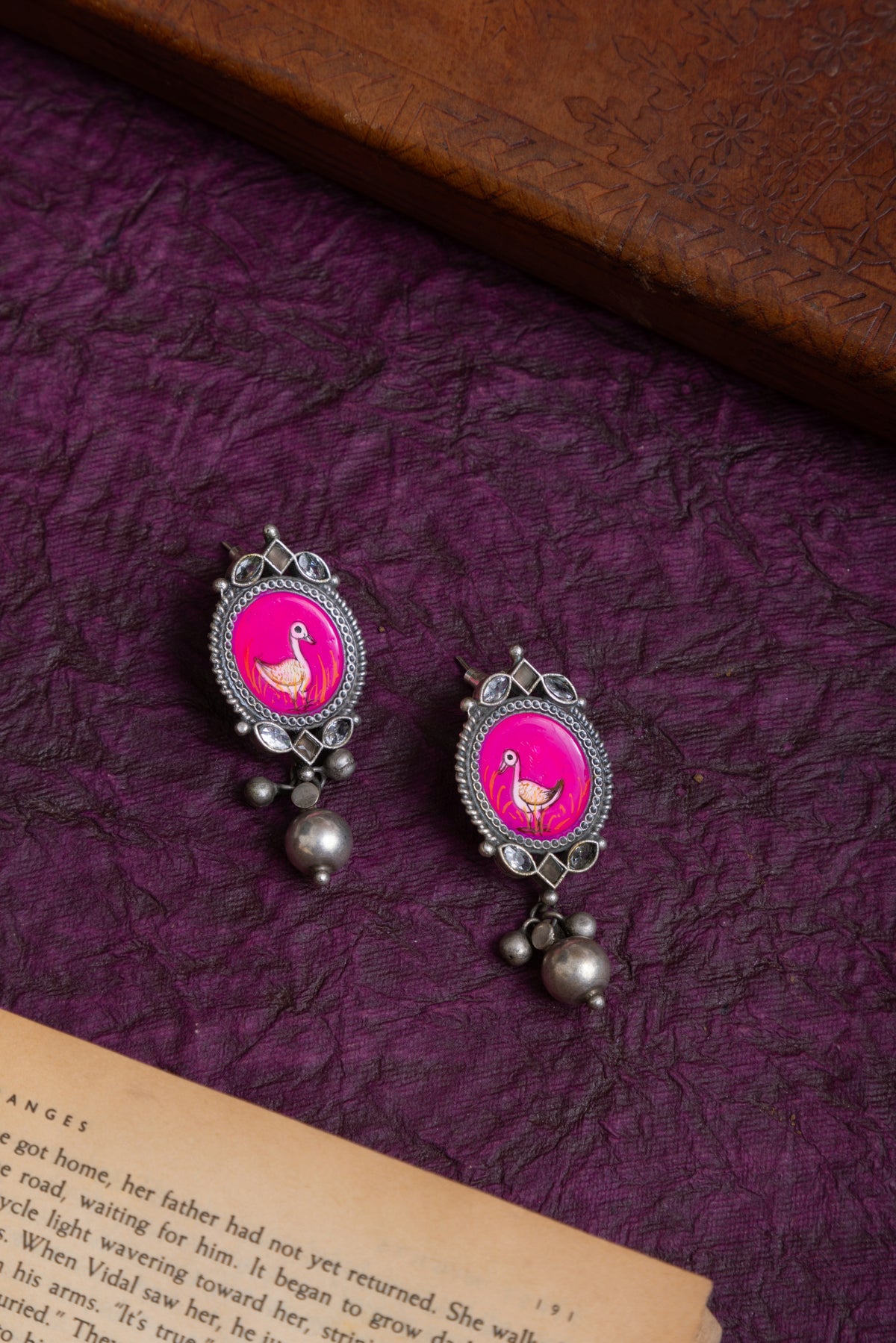 Pichwai art silver studs