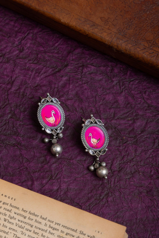 Pichwai art silver studs