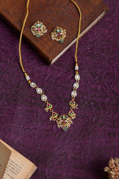 Pathak jadau kundan gold necklace