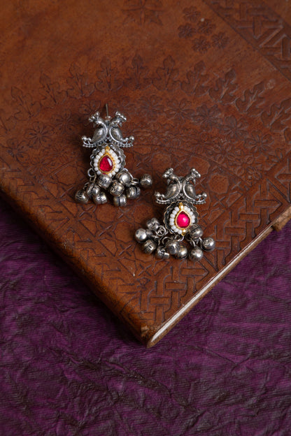 Aashima silver ghunghroo pachi kundan choker