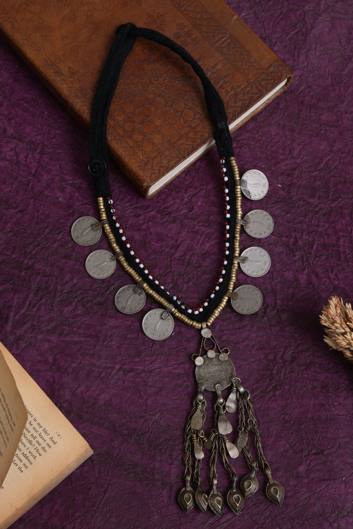 Afghani Vintage Coin thread Necklace