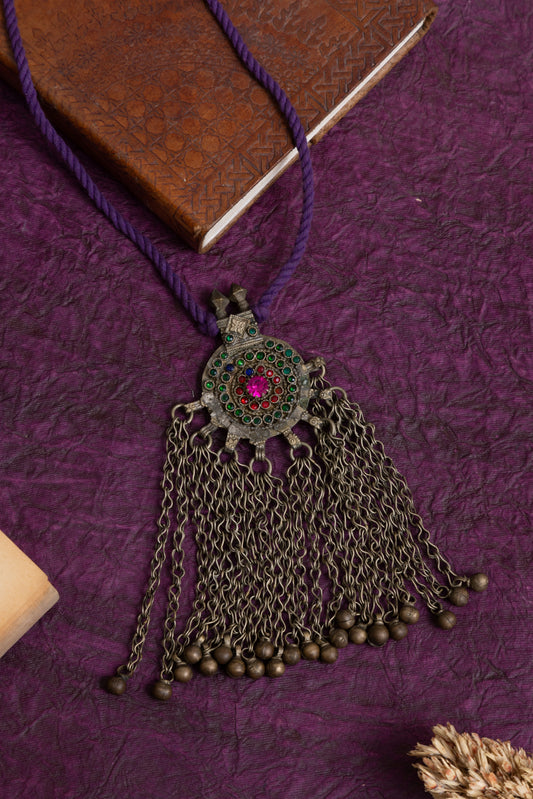 Afghani Vintage long thread necklace