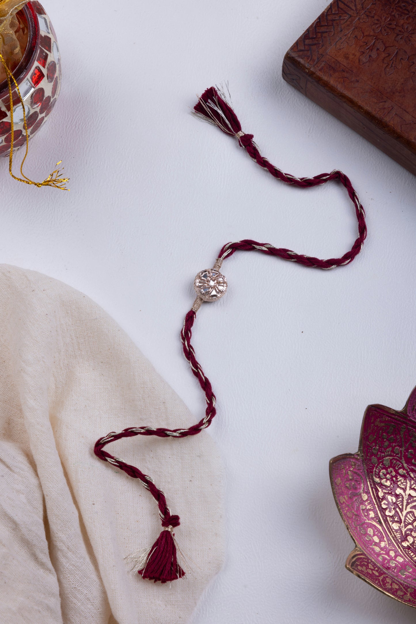 Gota Pati Red thread rakhi