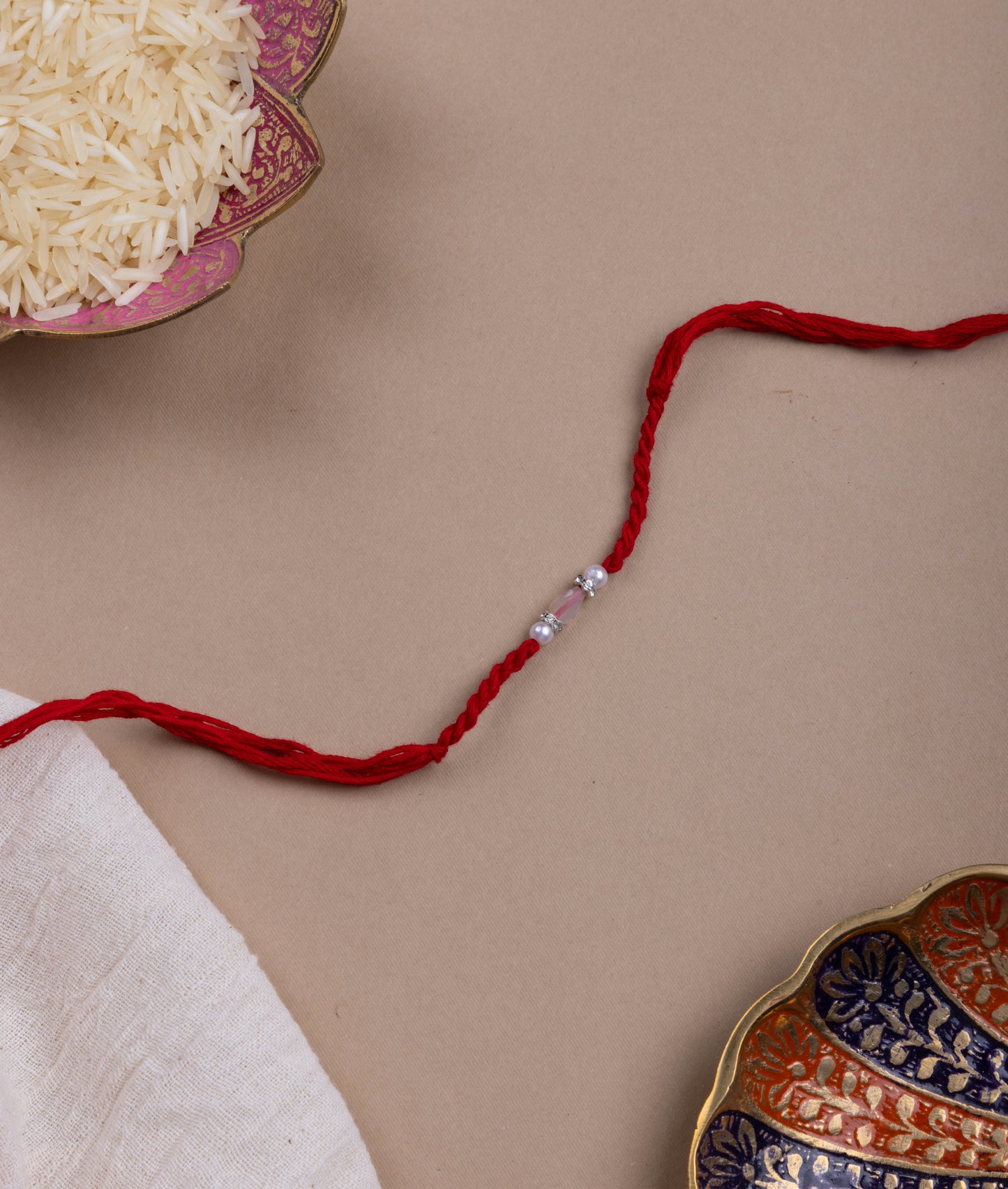 Crystal bead minimal rakhi