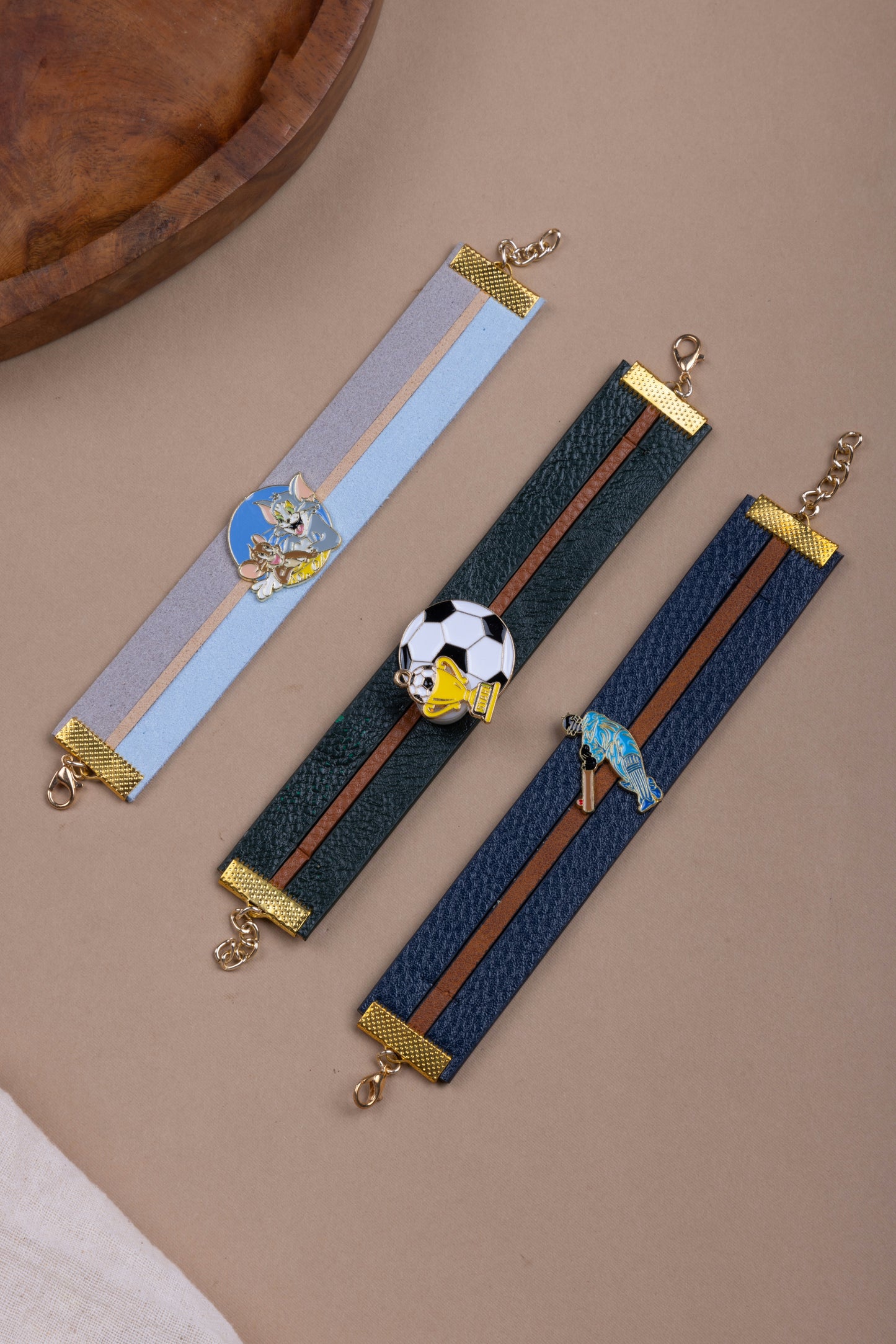 Football trophy kids belt rakhi