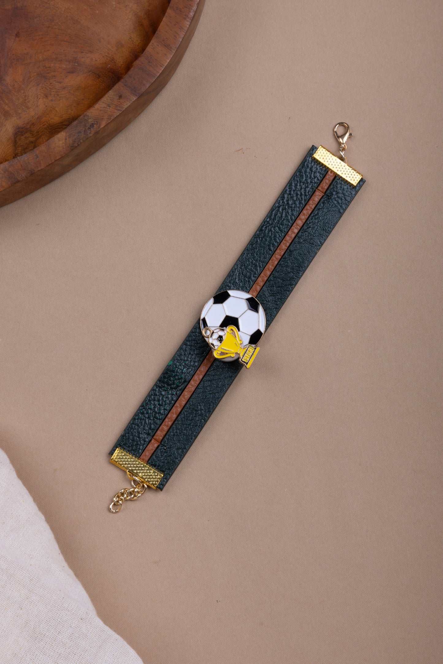 Football trophy kids belt rakhi