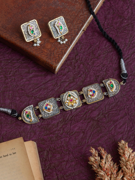 Pankti fusion kundan choker