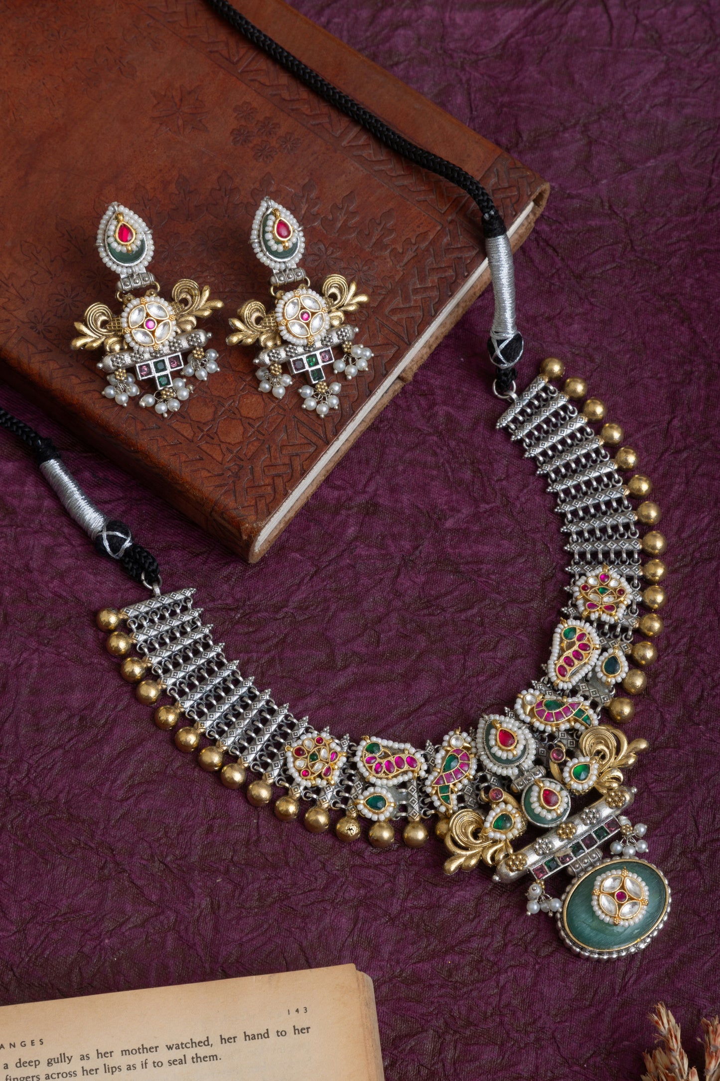 Sonam fusion kundan necklace