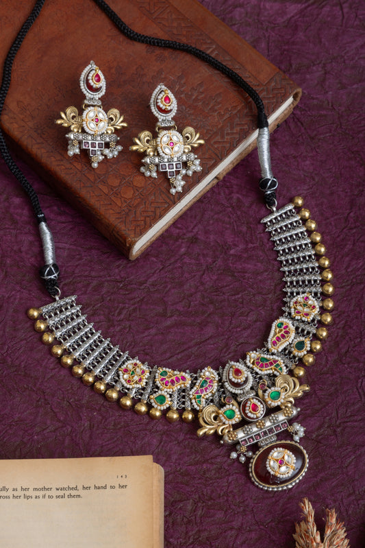 Sonam fusion kundan necklace