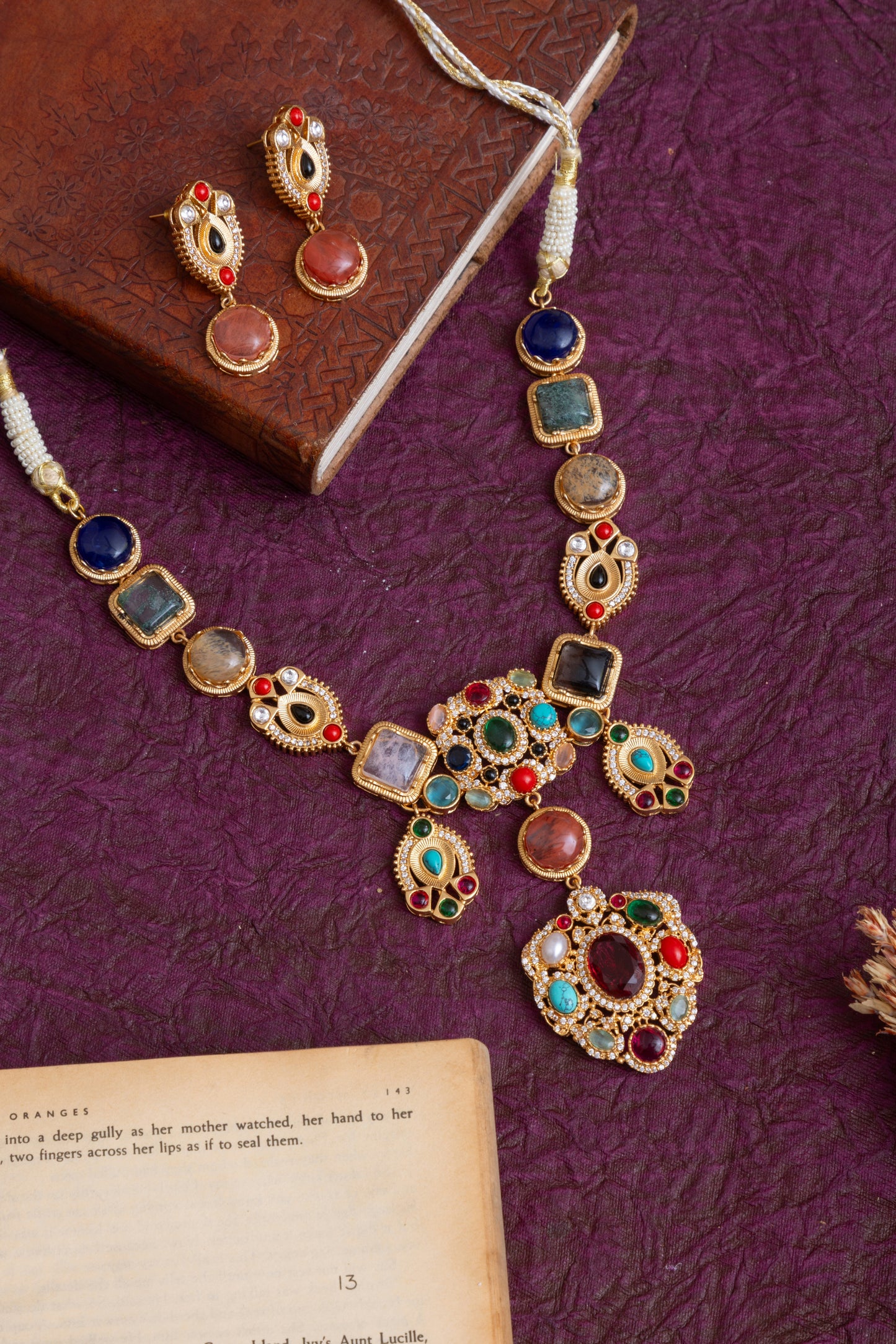 Aruna Russian stone necklace