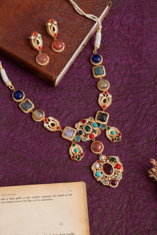 Aruna Russian stone necklace