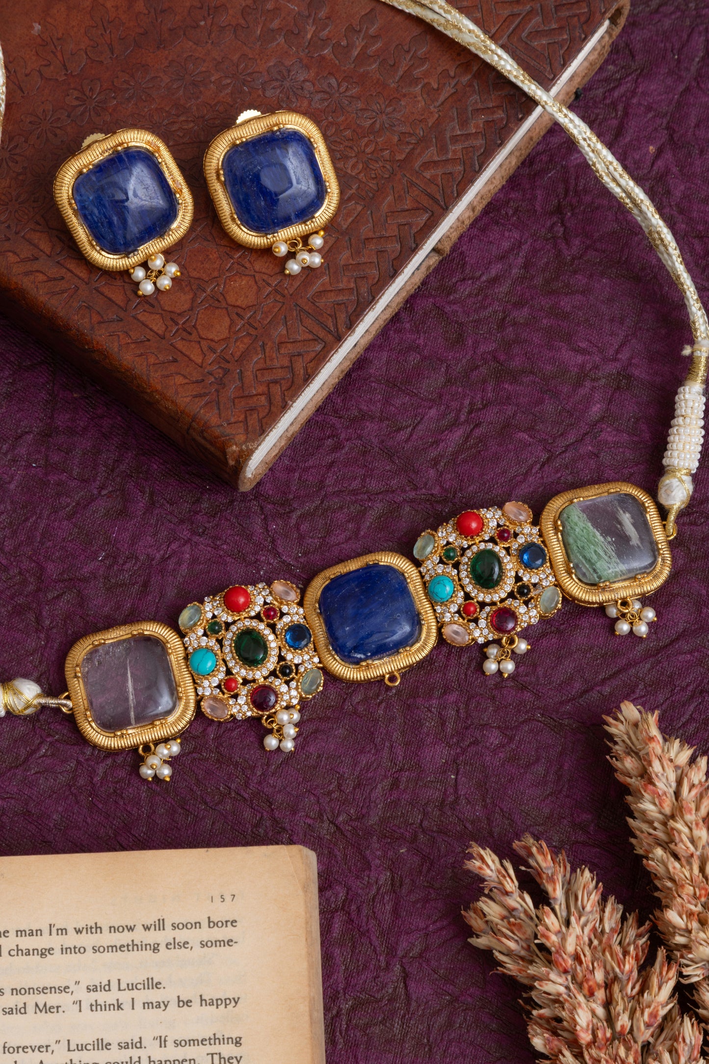 Bhavya Russian stone choker