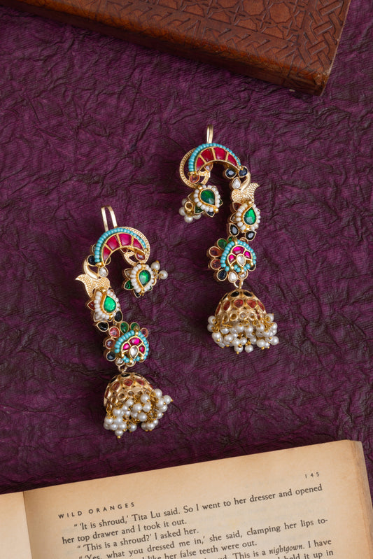 Rupmati gold kundan earcuffs