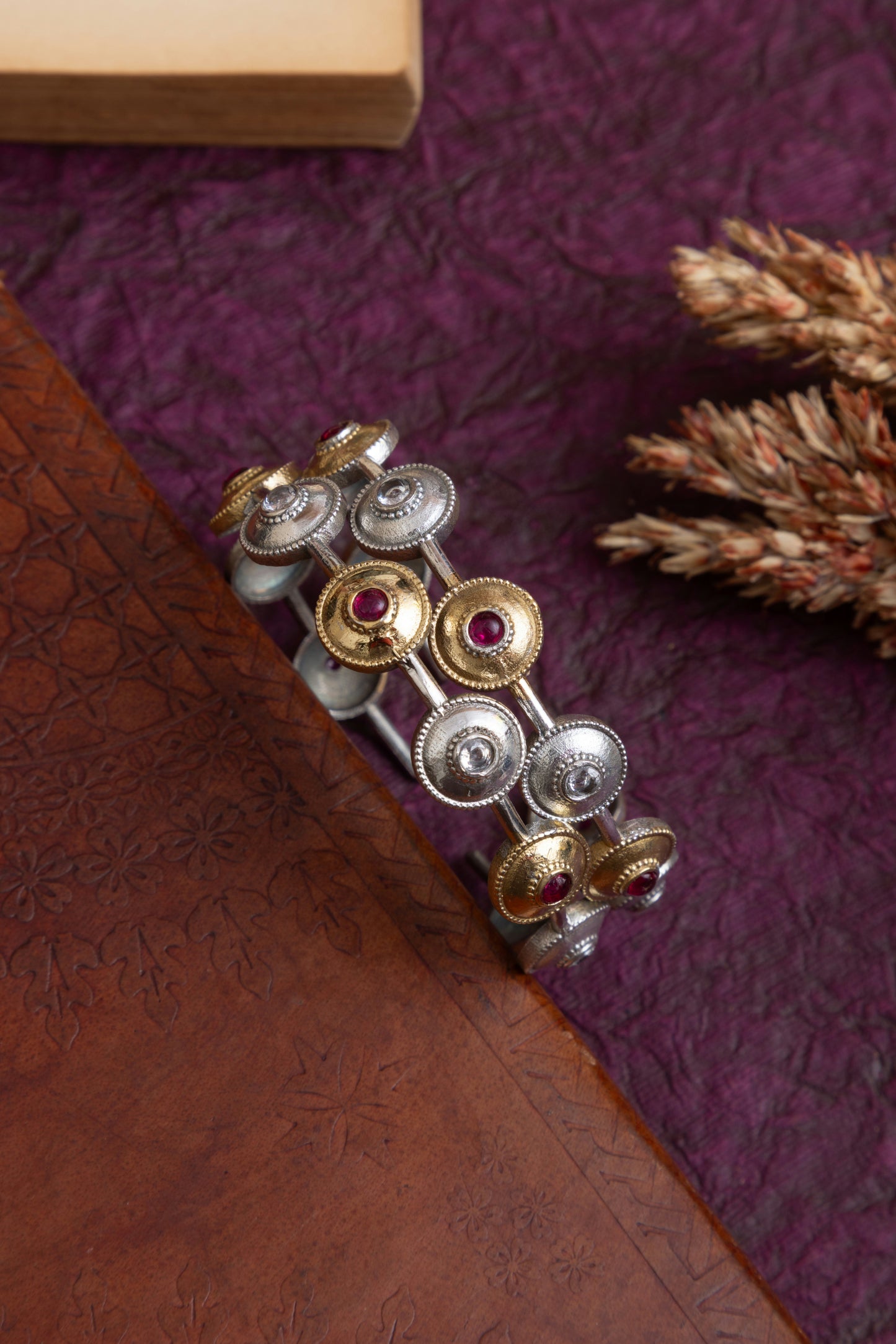 Prabha large size two tone bangles pair