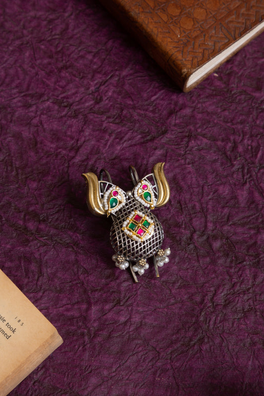 Yashvi two tone pachi kundan hair pin
